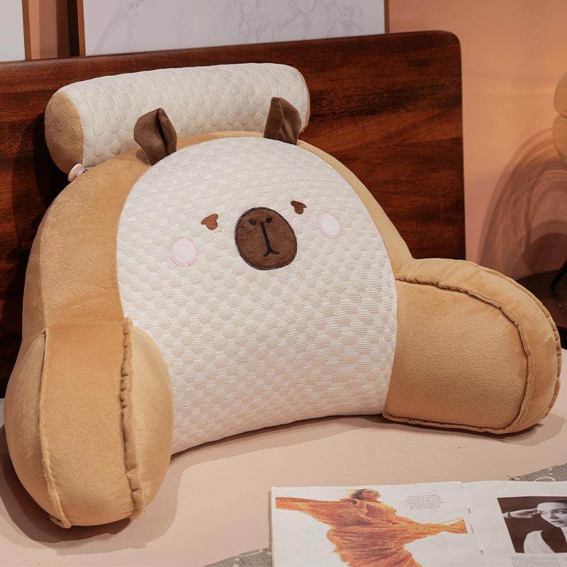 卡皮巴拉靠枕床头靠垫软包靠背垫床上玩手机护腰枕学生宿舍腰垫夏,居家布艺,抱枕被,淘宝优惠券,粉丝福利购,淘宝优惠卷