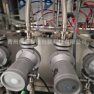 青州全自动直线式液体灌装机伺服自动定量灌装压盖生产线机械厂