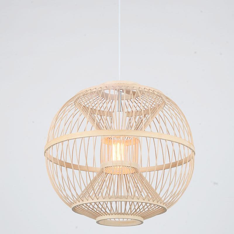 藤艺藤编吊灯餐厅日式民宿田园餐馆饭店鸟巢草帽灯笼竹编竹艺灯罩