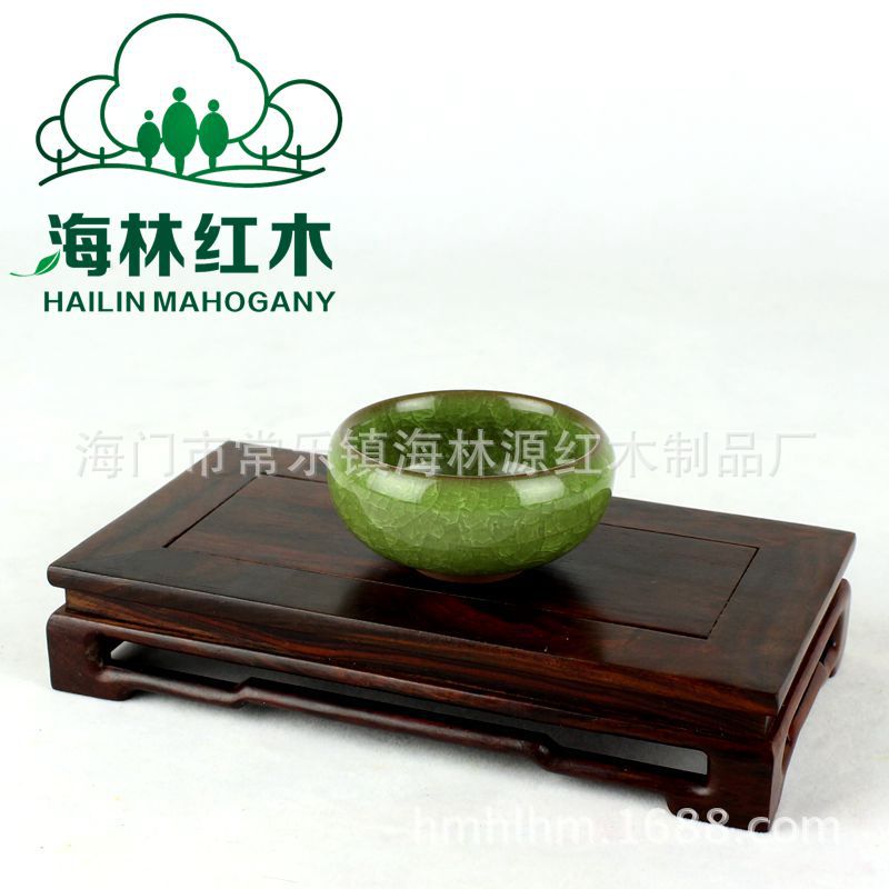 红酸枝明式长方形紫砂壶底座