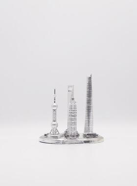 金色上海建筑摆件金茂大厦模型老建筑塔金融中心旅游纪念品留念