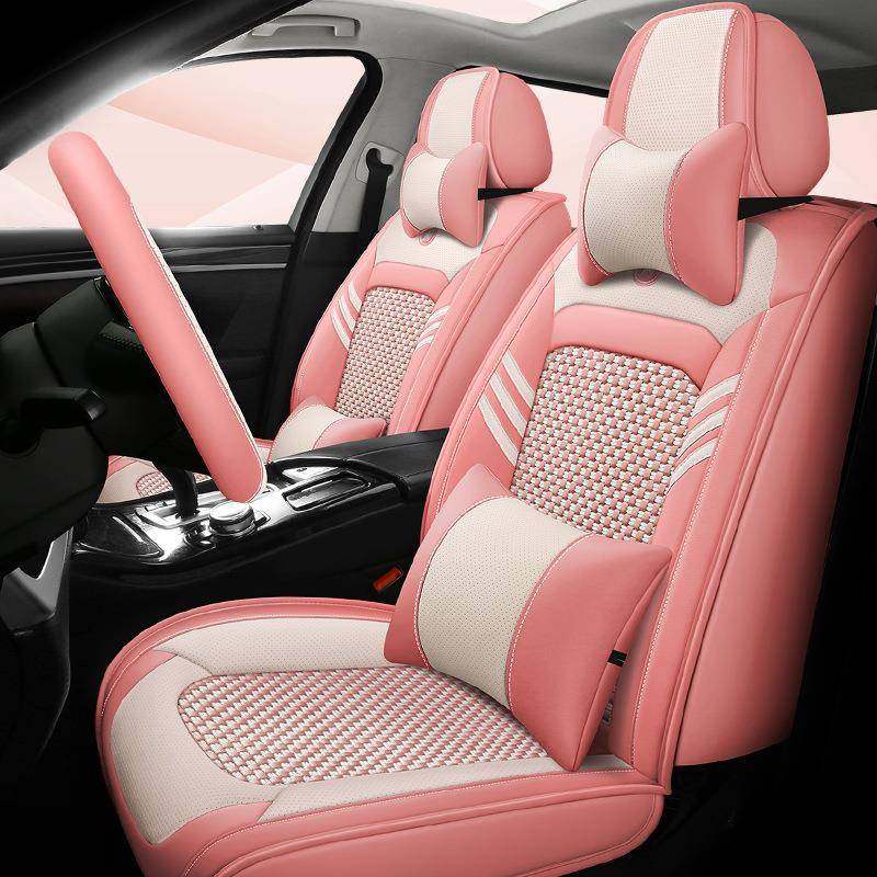 汽车坐垫四季通用哈弗H6H2SF7哈佛M6长城c50冬季皮革卡通全包座套