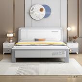 实木床现1代985简约白色储物1.8米双人床.单人实床5经济型全木小