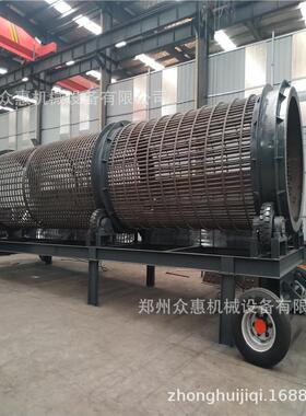 销大型滚筒式ZH1000筛沙机筑垃售圾建生分活垃圾陈腐垃圾筛设备