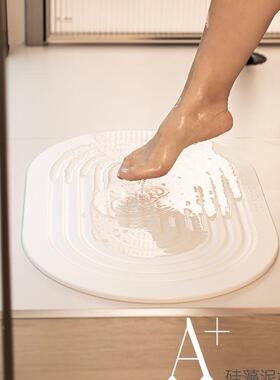 硬藻板硅藻泥吸水垫防滑生间厕F98S89MS所门口速干脚垫家用硅土地