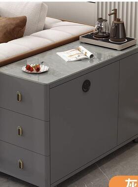 侧沙发边柜边柜客代厅岩板方几储物UTK桌子角几小边茶几现简约几