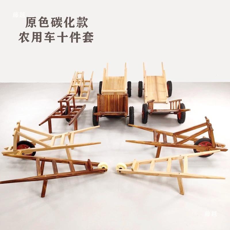 幼黄儿园户外运动玩具运工具用木质包633车输独轮车鸡公车农车