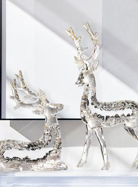 创意家居招鹿摆件对轻奢LX-352一高档玄客厅酒柜电视柜办公室关财