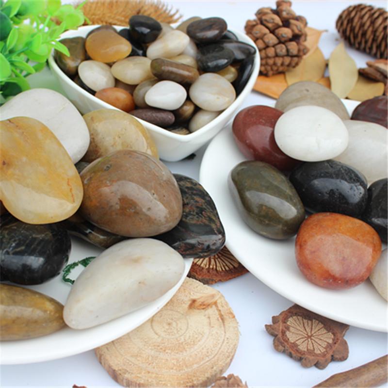 鹅卵石雨花石原石小石铺鱼422缸花盆软石鹅庭院装饰路园子艺五彩
