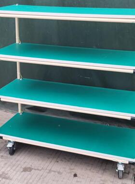 黑色防静电线四层棒推车精益管993料周转车物多车间层置物架