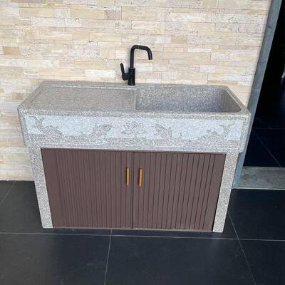 阳石头洗衣槽带搓衣952板户外花岗一岩体院水池台盆庭大理石台洗