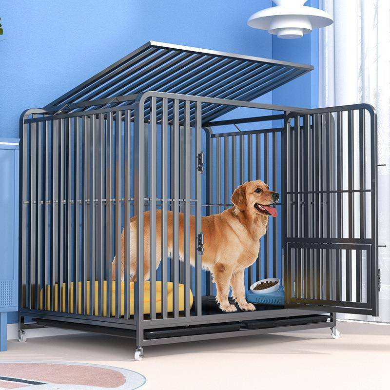狗笼子六面狗全管大型犬笼加粗布中型犬笼子毛拉拉多室内金带厂家