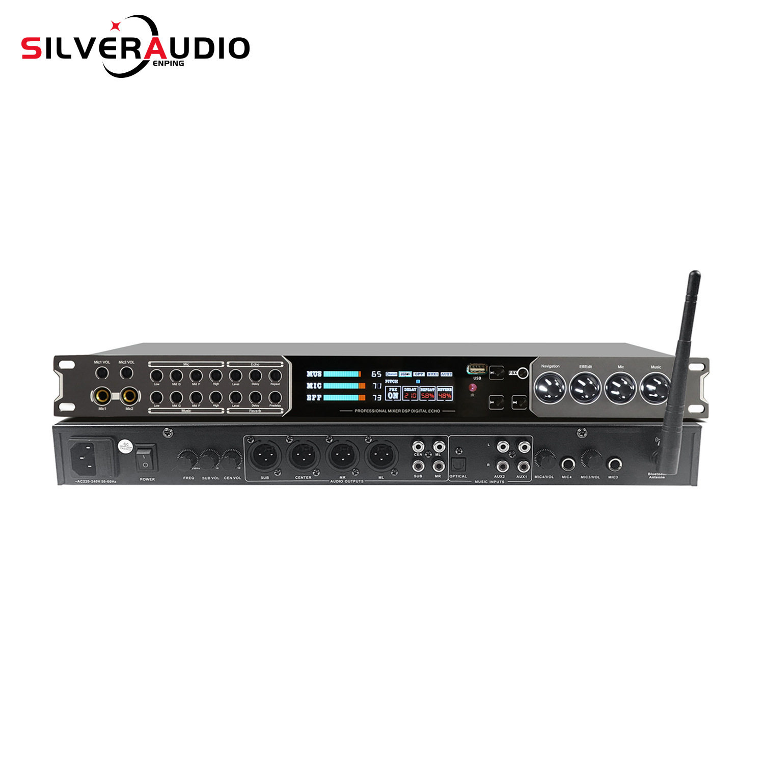 GAX-G500 工厂直供 专业前级效果器 家用KTV人声数字混音效果器