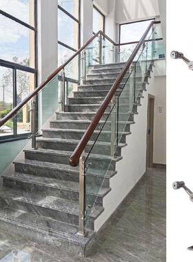 304工程不锈立楼梯台玻璃扶手栏杆商场户外阳不锈UIU钢钢柱大片立