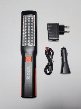 YATO/易尔拓30+7LED带磁性可充电工作灯汽修维修灯YT-085051