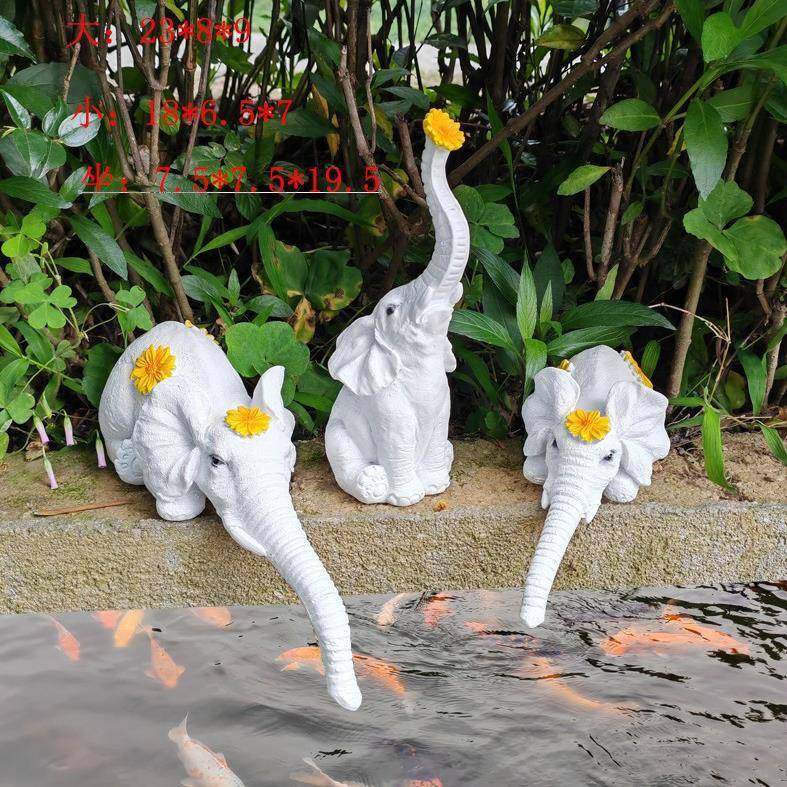 户外仿真白鸭子摆件小号吸水假山鱼池庭院装饰花园工艺品树脂造景,家居饰品,户外/庭院摆件,淘宝优惠券,粉丝福利购,淘宝优惠卷