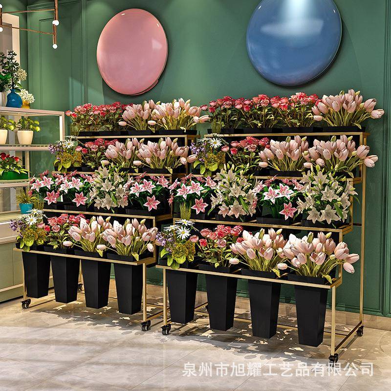 室内阳台梯形置物架铁艺花店花架多层多肉花盆阶梯式落地展示架