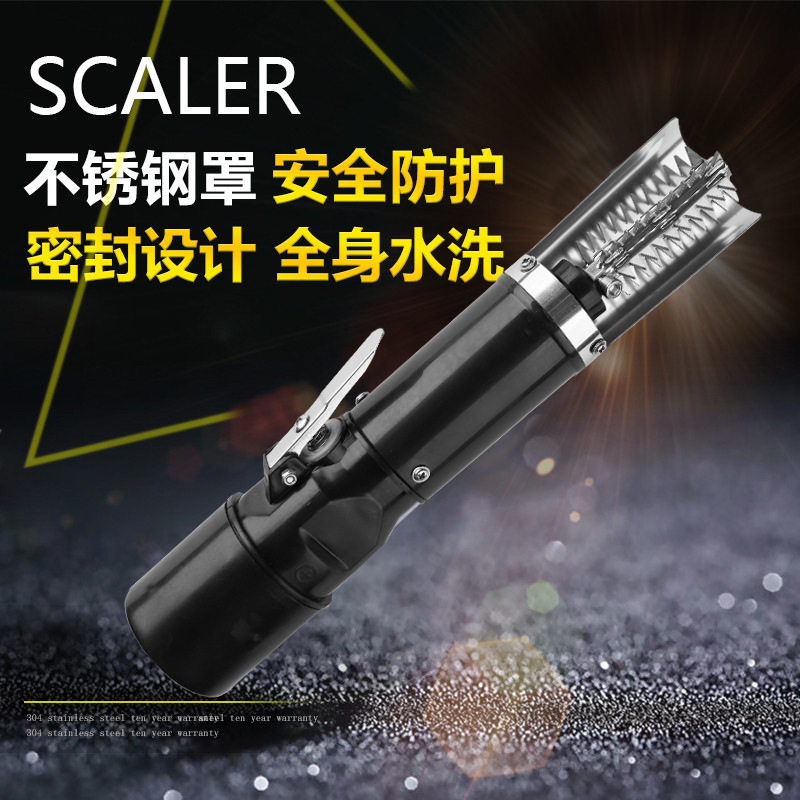 新款现货电动刮鱼鳞机 不锈钢罩密封刮鱼鳞器 可水洗电动鱼鳞机