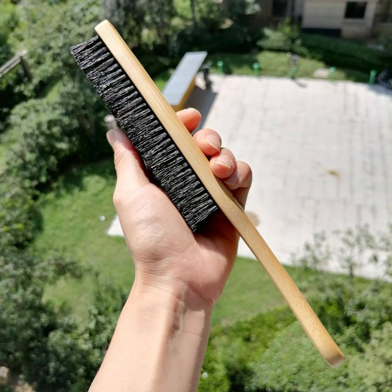 加长加密玉竹黑马鬃文玩刷马颈鬃核桃刷包浆上色油性大手工穿制