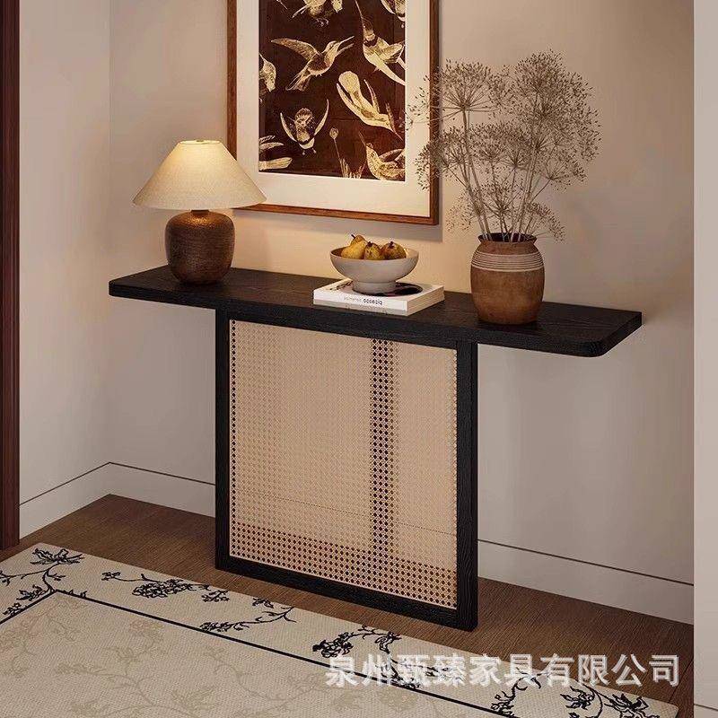 实木玄关供桌民宿客厅靠墙酒店条案装饰中式走廊入户端景台