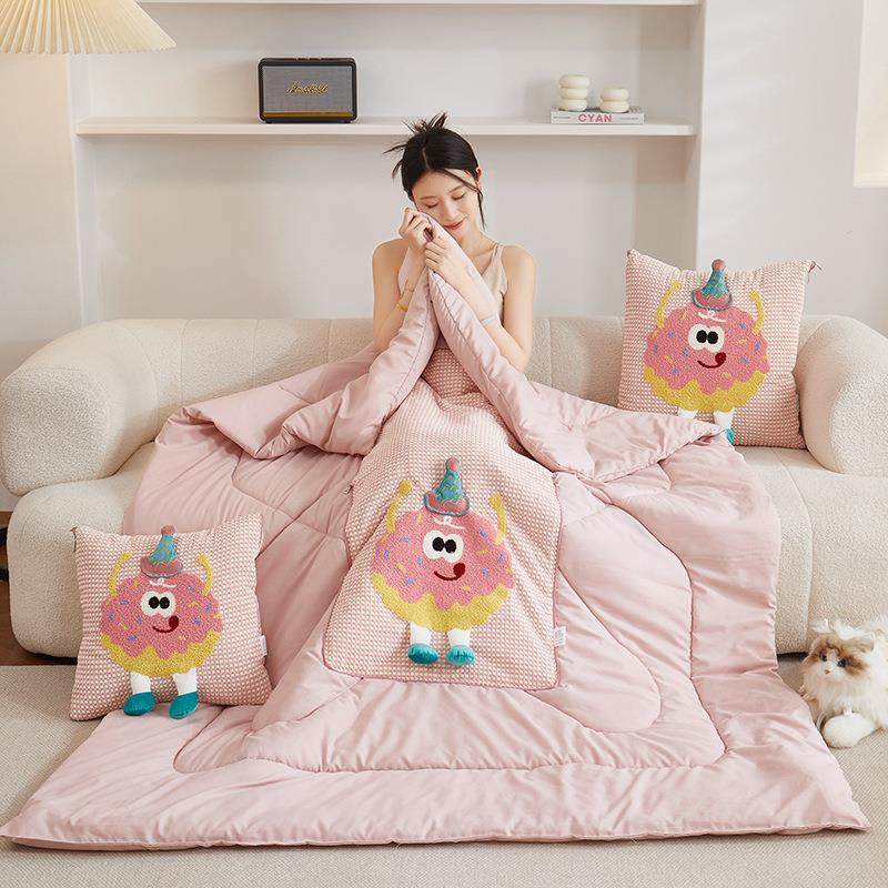 卡通抱枕被子两用加厚加绒车载车用靠枕办公室午睡枕头毯子二合一,居家布艺,抱枕被,淘宝优惠券,粉丝福利购,淘宝优惠卷