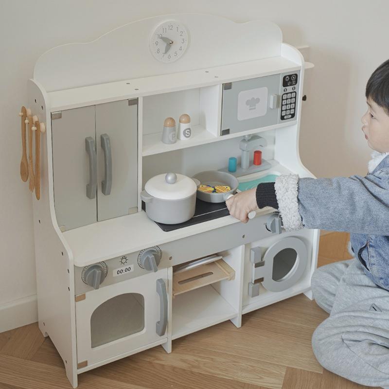 新款日式厨房双门冰箱一体儿童过家家宝宝做饭幼儿园玩具