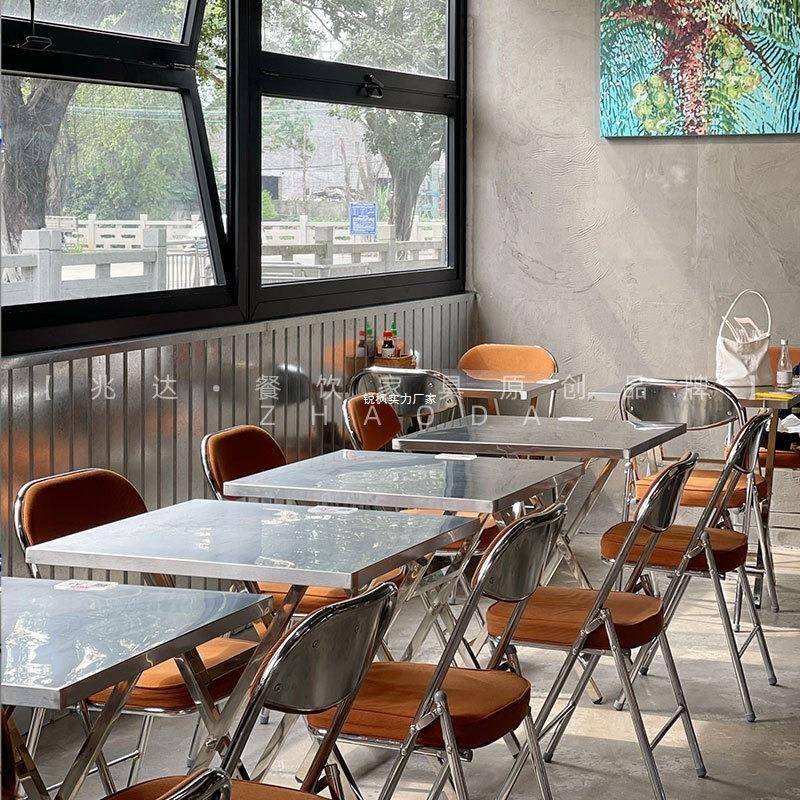 工风多网WSDLKALW红南粉店不锈钢折叠桌快餐店桌子现代烧越烤摊功