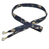 印花饰细腰带 女百搭装 厂家直销新款 女士帆布珍珠吊坠细腰绳