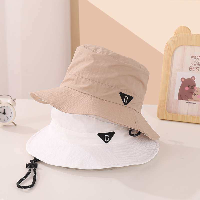 儿童夏季海边出游渔夫帽透气速干遮阳帽男女童多功能防晒帽子