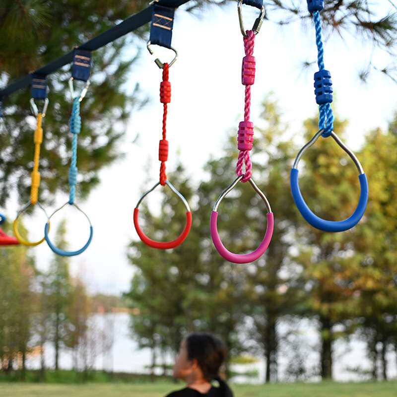 儿童走扁带多人玩具感统训练爬绳宝宝户外运动室内秋千配件悬挂绳