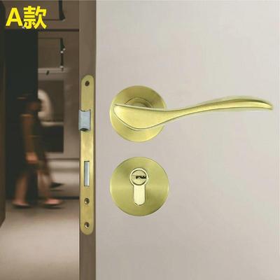 恒大地产室内门锁小鸟分体锁房门木门把手6072锁体金色锁芯通用型