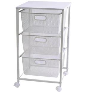 MH-0401-3玩具杂物收纳篮铁网篮子置物架推车