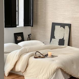 全棉不染原棉纯棉天竺棉春秋被冬被被子被芯单人双人针织被子