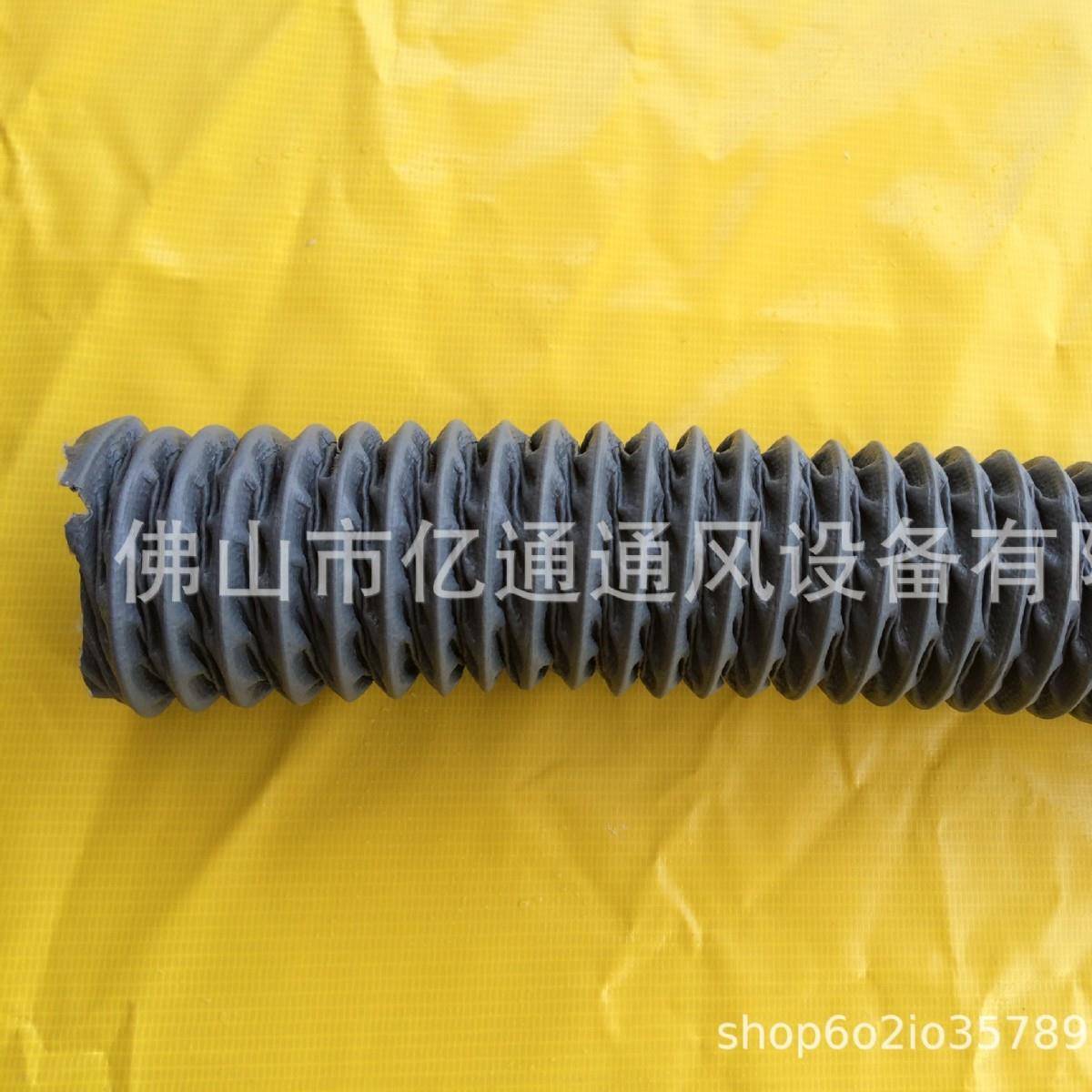 直销尼龙布管耐高温灰色排风软管阻燃通风管100mm10米