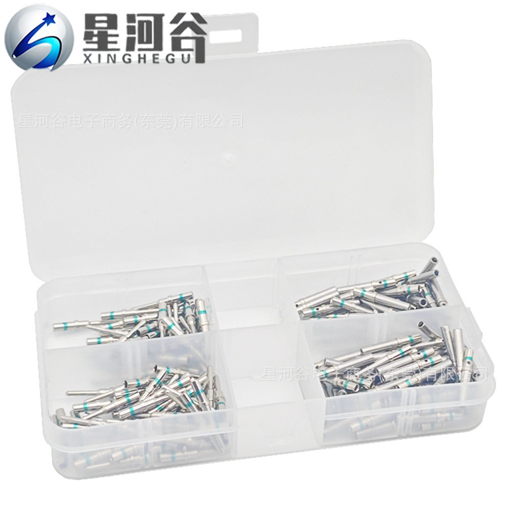 跨境200PCS盒装 DT德驰型汽车连接器插针公母压接端子线束接插件图片