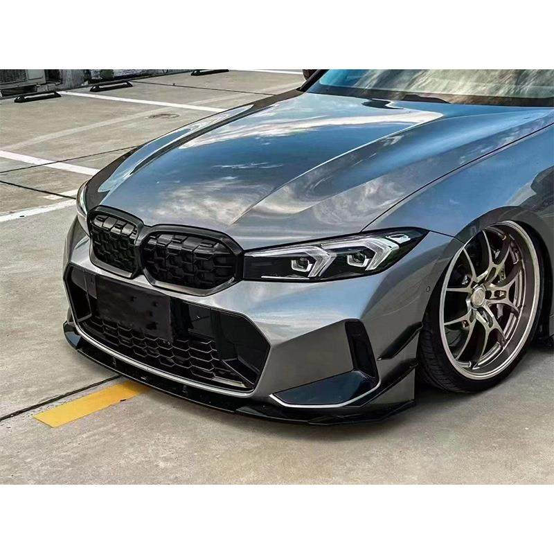 23-24款3系G20/G28后期M运动版改装VTEN小包围亮黑色带灯后唇前唇