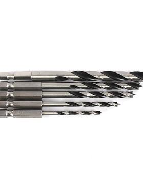 49PC六角柄组合套装高速钢木材塑料打孔钻头七彩六角柄钻头组套