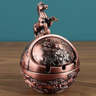 生肖烟灰缸带盖防飞灰防摔密封创意个性客厅用烟灰缸