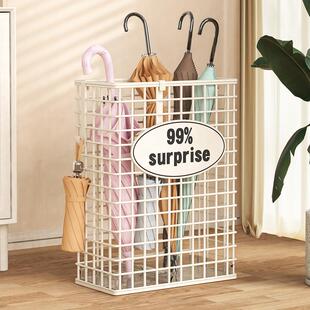 雨伞收纳架家用壁挂免打孔门后放雨衣置物架入户门口沥水放伞