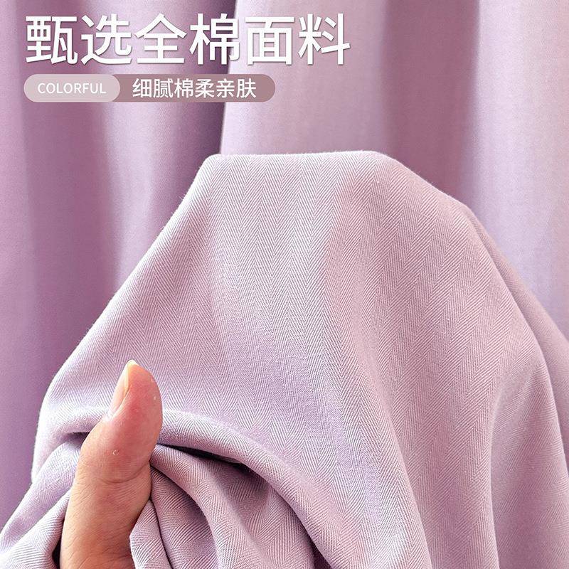 高端大雁纹长绒棉纯棉床单单件100全棉贡缎被单人紫色枕套三件套