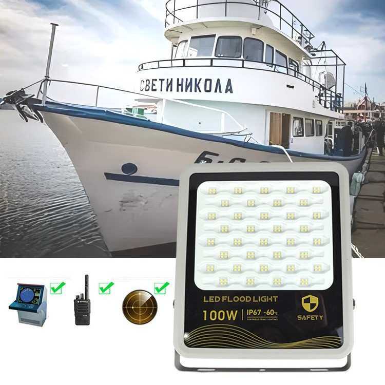 LED投光灯低压12V24V36V127V防水交直流船用抗干扰电瓶夜市地摊灯