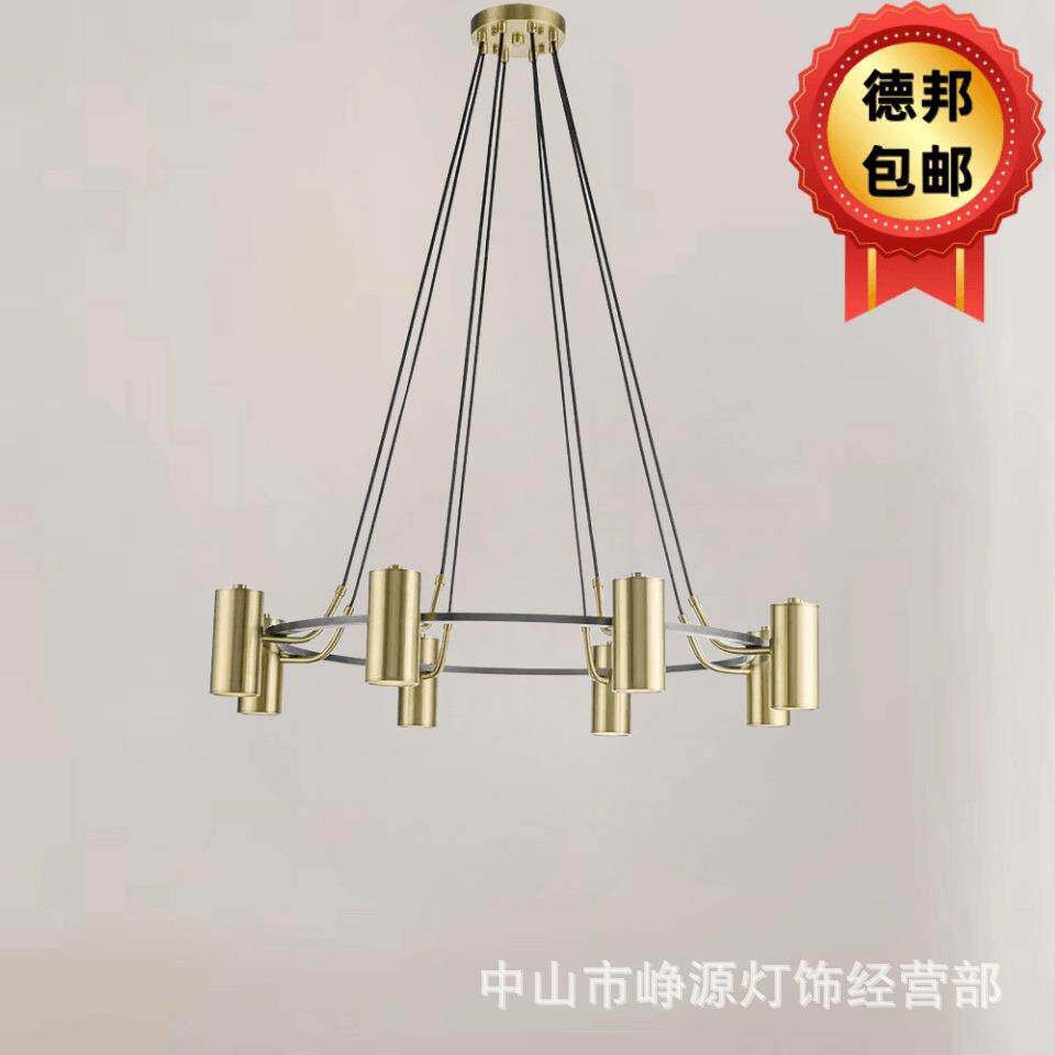 北欧客厅吊灯简约现代个性设计师款工业风创意射灯圆形餐厅吧台灯