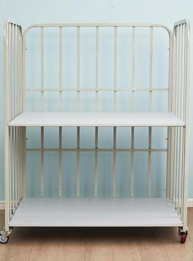 服装专用面料厂转车平板推车周二层周裁片车运76202料手推车成品