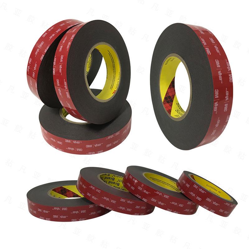 现货595丙烯温酸泡棉胶B带VH黑539色0.4mm耐高1防水电子密封