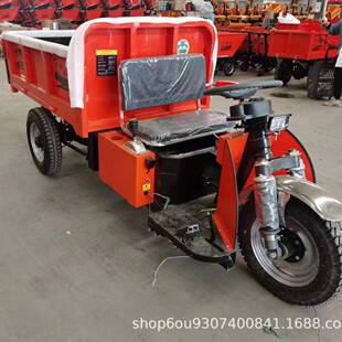 现货建筑工程电344动灰重骑斗车载拉砂浆专运输三翻轮车三轮车大