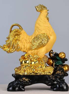 大吉大利公鸡摆件家居厅玄关酒饰柜装客十二生肖鸡店YF大吉大工铺