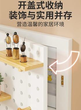 实木电箱奶风电表AL100196配箱油装饰画洞板洞置物架壁挂盖板遮挡