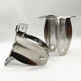 中型不锈钢万向脚轮支架3寸4寸5寸加厚全刹支架脚轮架子轮子配件