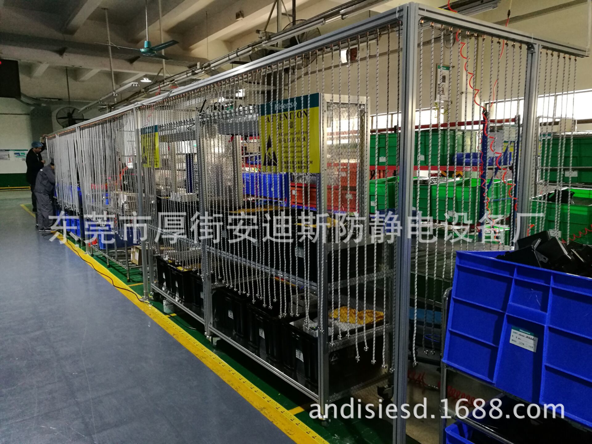 静电工程PVC防静电地桩网施工