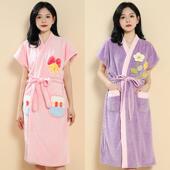 浴巾女可穿可裹浴袍珊瑚绒吸水速干成人家用懒人浴裙不掉毛大裹巾